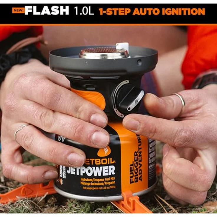 Jetboil Flash 1.0L, Campingkocher mit thermochromatischer Wärmeanzeige und Dreh-Klick-Zündung, kompaktes Design – Bild 3