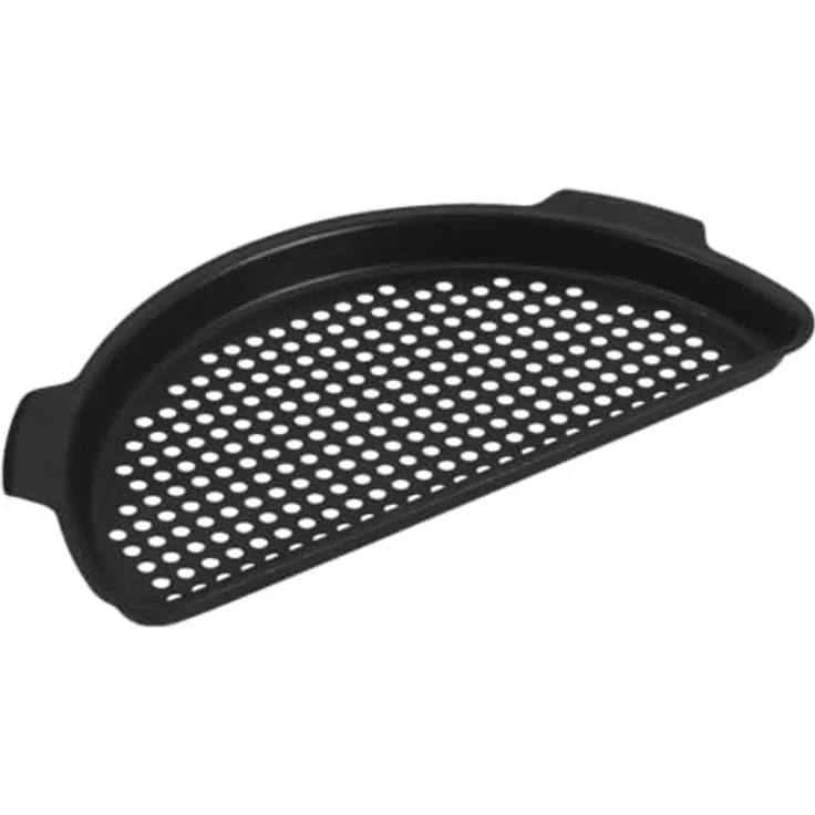 Big Green Egg Gelochte halbe Grillplatte für EGGspander Large, perforierte Grillplatte mit kratzfester Antihaftbeschichtung, spülmaschinengeeignet