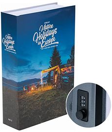 ABUS Book Safe mit Zahlenschloss - Geheimfach für Wertsachen - getarnt als Buch - mit Geldkassette aus Stahl, Blau