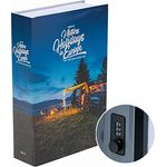 ABUS Book Safe mit Zahlenschloss - Geheimfach für Wertsachen - getarnt als Buch - mit Geldkassette aus Stahl, Blau