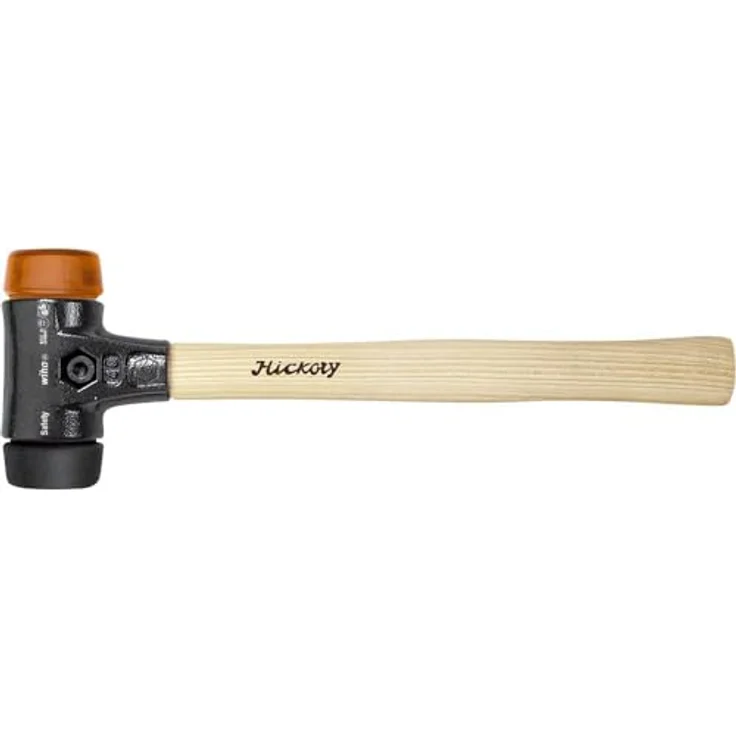 Wiha Safety Schonhammer - Hammer mit Härtegrad 5 - schwarz, orange transparent - Kunststoffhammer rund, Gewicht 640 g, Länge 325 mm, Ø 40 mm – Bild 4