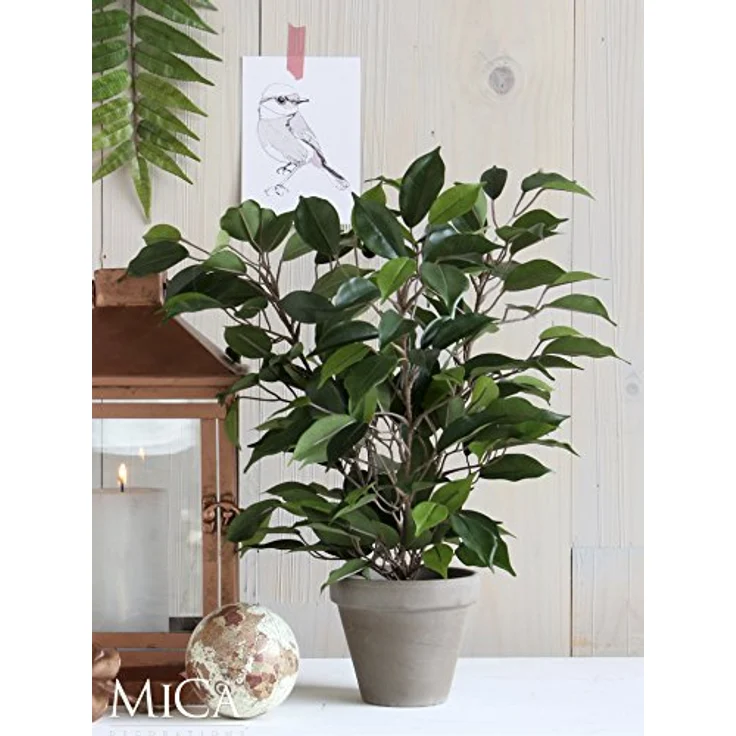 Mica Kunstpflanze Ficus Natasja grün im Topf 40 x – Bild 2