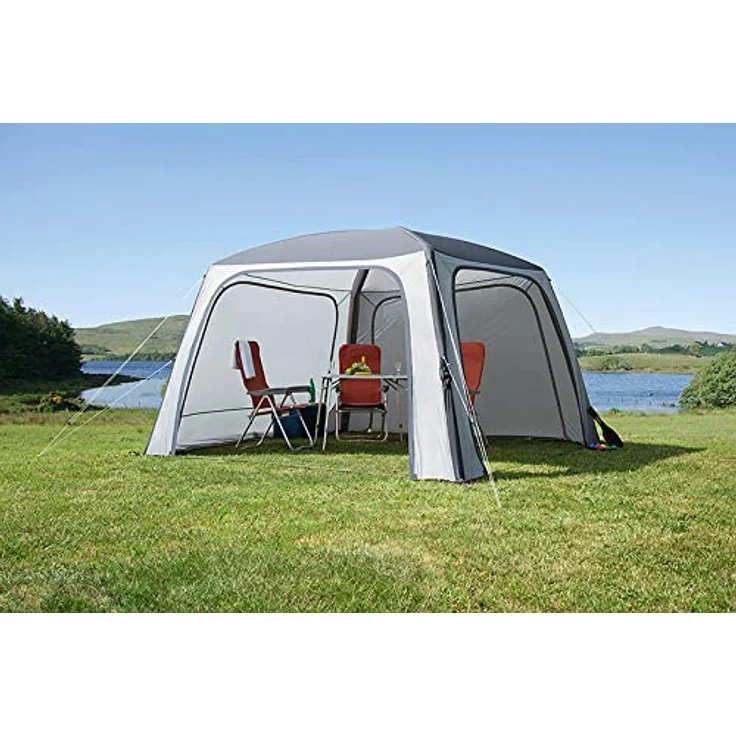 dwt Pavillon Relax Air, 350x350x230cm Sonnendach Windschutz Camping aufblasbar Sonnenschutz Outdoor Picknick – Bild 2