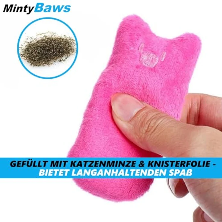 MAVURA MintyBaws Katzenminze Kissen Set Katzenspielzeug, (Katzenminze-Kissen Katzen Interaktiv), Spielzeug Beschäftigung Minze [5er Set] – Bild 4