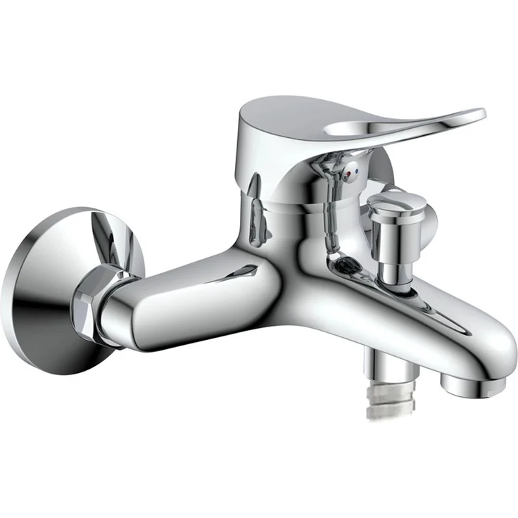 Eisl Wannenfüllarmatur Verona Chrom, hochwertige Badarmatur mit geräuscharmer 40 mm Kartusche und 155 mm Ausladung
