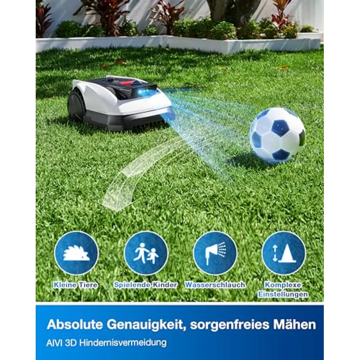 Ecovacs Mähroboter GOAT O500 Panorama mit präziser Navigation, Weiß, One Size – Bild 4