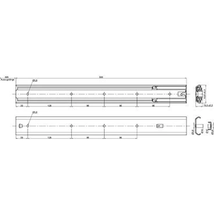 SOTECH Vollauszug 80 Kg, 500 mm Soft Close Schubladeneinzug, geräuscharm und langlebig, 1 Paar – Bild 7