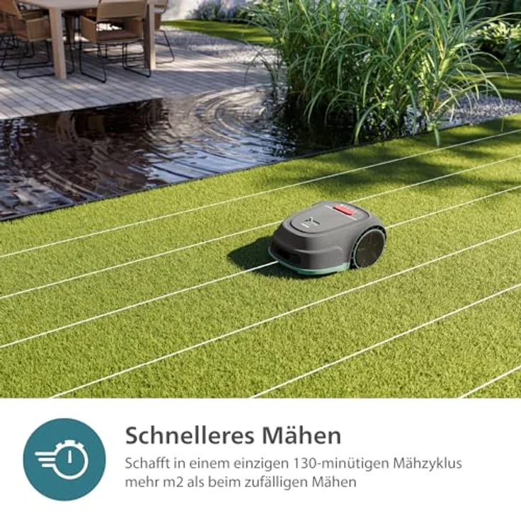 Philips Rasenmähroboter Serie 3000, Kreuzmähen mit GPS-Karten, intelligentes Mähen und Regensensor, grau (RSL3000/10) – Bild 4