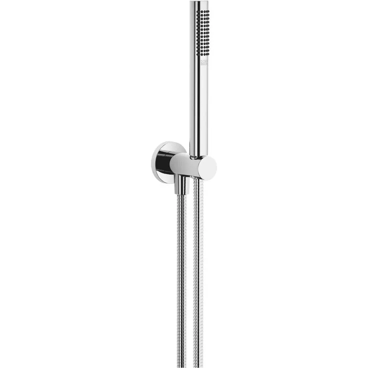 Dornbracht Schlauchbrausegarnitur Meta, integrierter Brausehalter, 15 l/min, Rosette 60 mm, G 1/2", Chrom