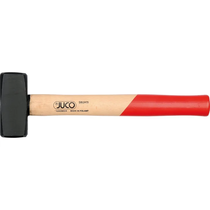 TRIZERATOP Vorschlaghammer 4kg, Steinmetzhammer aus Schmiedestahl mit Holzstiel, DIN 6475