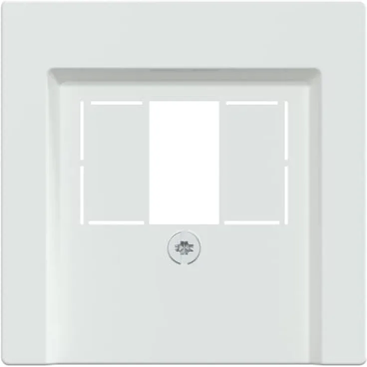 Schneider Electric Merten Zentralplatte für TAE, Audio und USB, System M, aktivweiss glänzend, Artikelnummer 296025