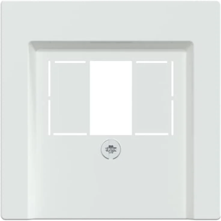 Schneider Electric Merten Zentralplatte für TAE, Audio und USB, System M, aktivweiss glänzend, Artikelnummer 296025 – Bild 1