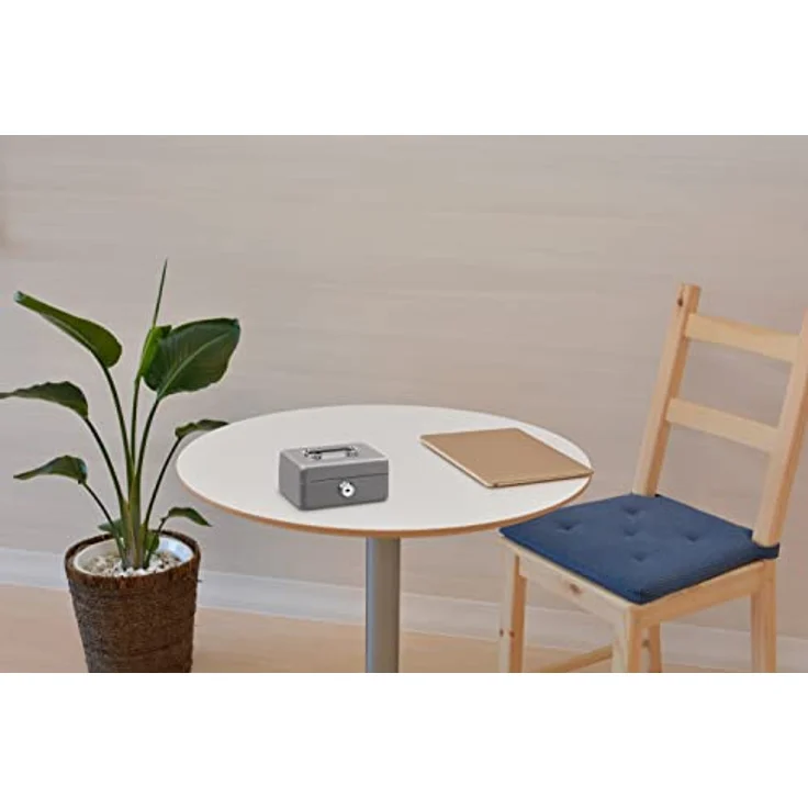 ARREGUI Elegant C9006 Geldkassette aus Stahl | Geldbox | 12,5 cm breit | Abschließbare Kasse mit Einwurfschlitz | Kleine Geldkassette mit Schlüssel | Geldkasse | grau – Bild 5