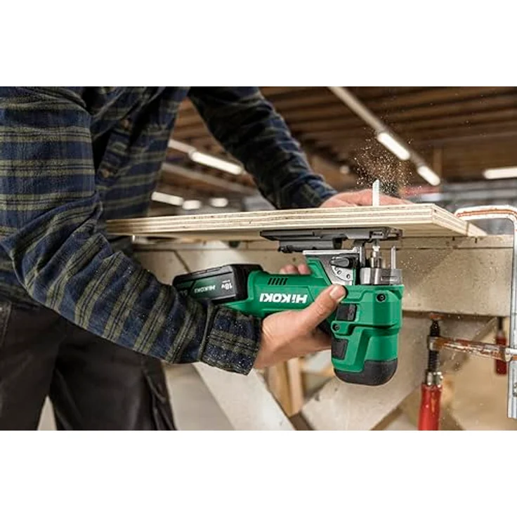 HIKOKI Akku Stichsäge CJ18DB, 18V (2x5,0Ah) Li-ion, 26 mm Sägehub, 550-2500 min-1, Gehrungsschnitte 45°, im HSCII Koffer – Bild 2