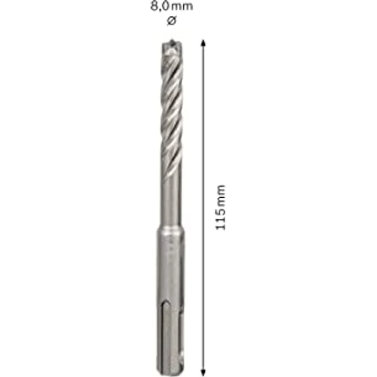 Bosch Professional Hammerbohrer SDS Plus-7X (für Beton und Mauerwerk, 8 x 50 x 115 mm, Zubehör Bohrhammer) – Bild 3