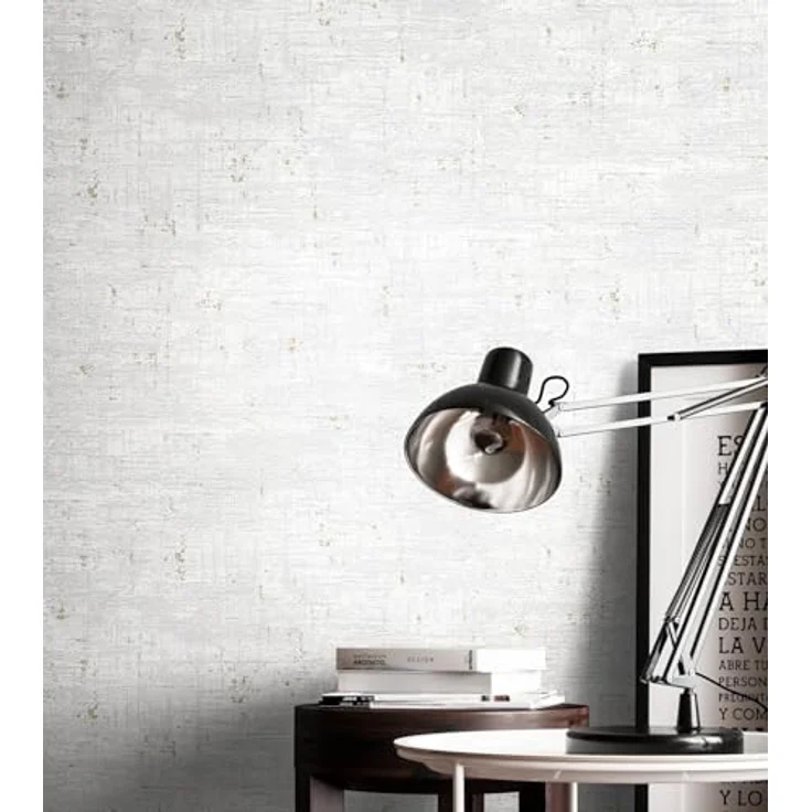 Newroom Vliestapete Grau Betonoptik, Industrial Used Look mit Metallic Glanz, 10,05 m x 0,53 m, lichtecht und waschbeständig für Wohnzimmer Schlafzimmer – Bild 5