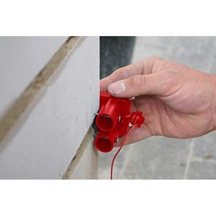 Connex Maurerschnurspanner, 1 Paar mit Schnellspannverschluss, bruchfestem Kunststoff, rot, inkl. Schrauben und Schnurspanner-Klötze, COXT781581 – Bild 3