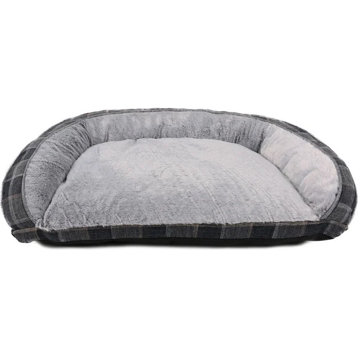 HEIM Tierbett Schottland orthopädisch – Memory Foam, Grau/Anthrazit