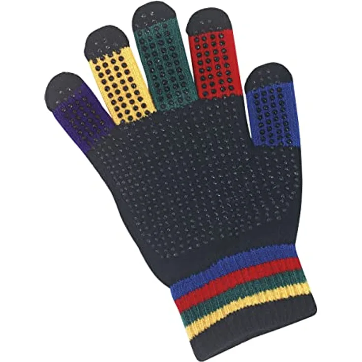 Kerbl 321598 Kinder Reithandschuh Magic Grippy, Noppen Handschuh, Bunt