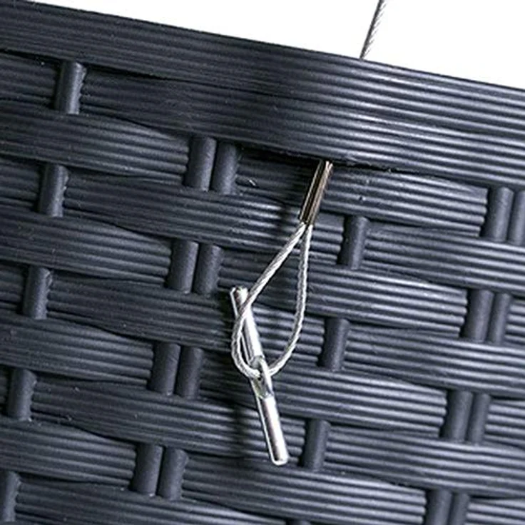 Maceta redonda con gancho 8,9 litros Rato W en color ocre oscuro con cubilete para plantar 25,6 x 25,6 x 21,9 cm – Bild 5