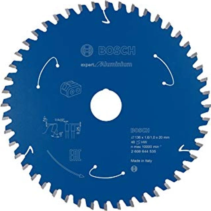 Bosch Professional Kreissägeblatt Expert for Aluminium (Aluminium, 136 x 20 x 1,6 mm, 48 Zähne, Zubehör Akku Kreissäge) – Bild 3