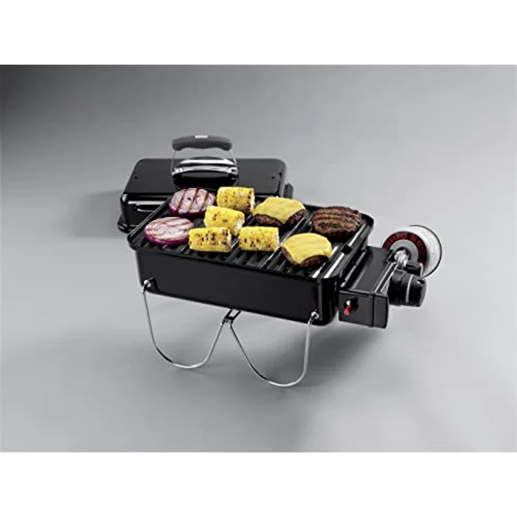 Weber Go-Anywhere, tragbarer Gasgrill mit 2100 W, 1 Zone, porzellanemaillierter Deckel, zuverlässige Zündung – Bild 15