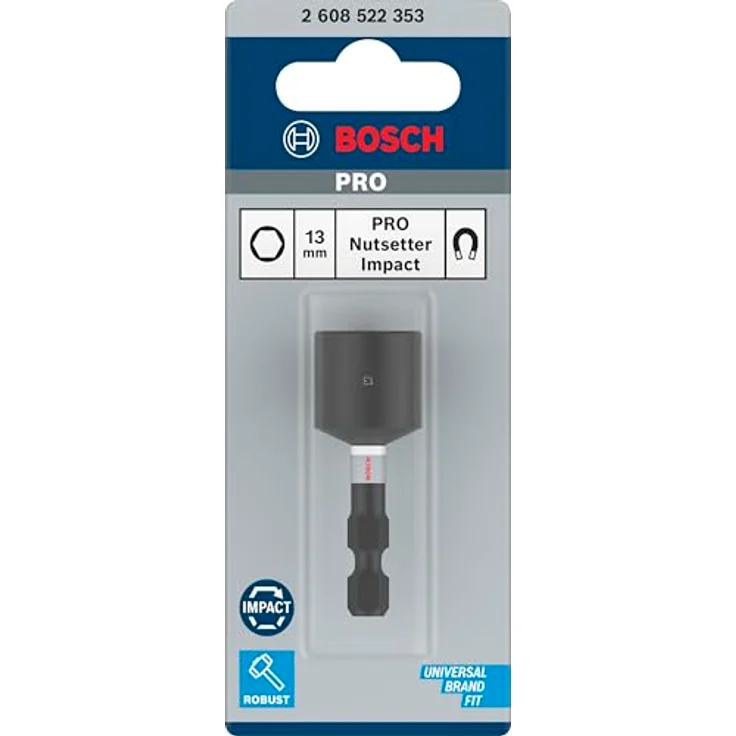 Bosch PRO Impact Steckschlüssel-Bit-Einsatz 13 mm (1/4') aus modifiziertem Stahl mit Laser-Markierungen – Bild 2