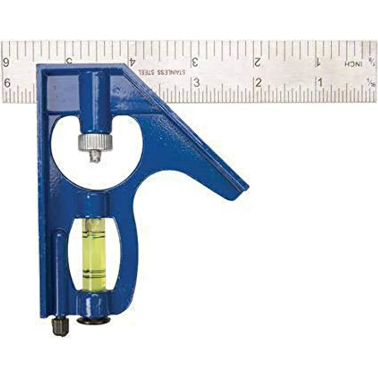 Silverline Profi Kombinations-Anschlagwinkel 150 mm, gehärteter Stahl mit Wasserwaage und metrischen/zölligen Einteilungen – Bild 4