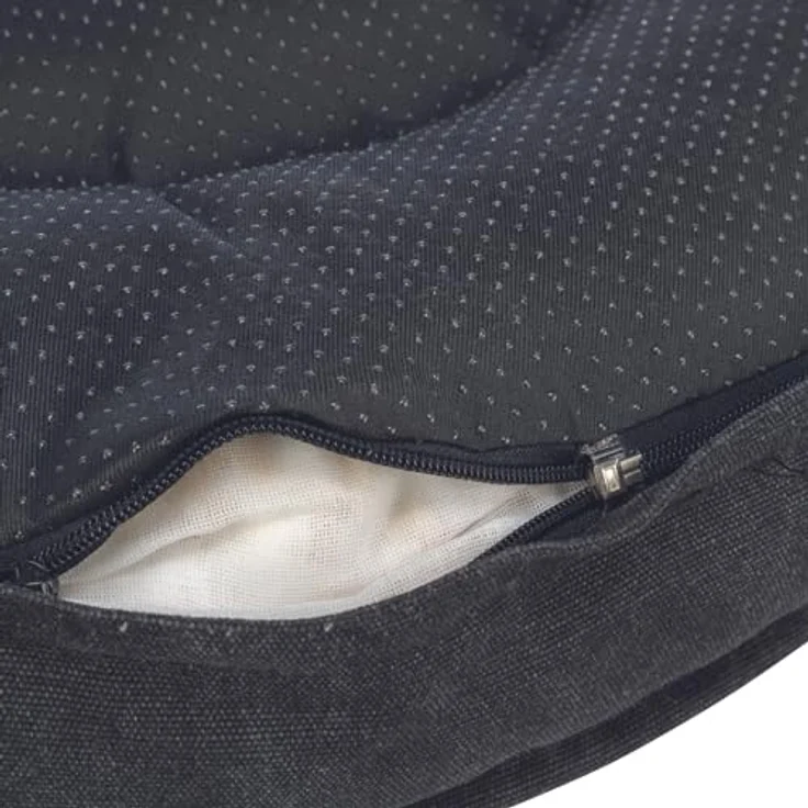 TRIXIE Hundebett BE Nordic Föhr ø 60 cm in schwarz/Sand – eckiger Hundekorb für kleine & große Hunde - gemütliches Hundekörbchen mit praktischem Tragegriff - weich & waschbar - 36594 – Bild 3