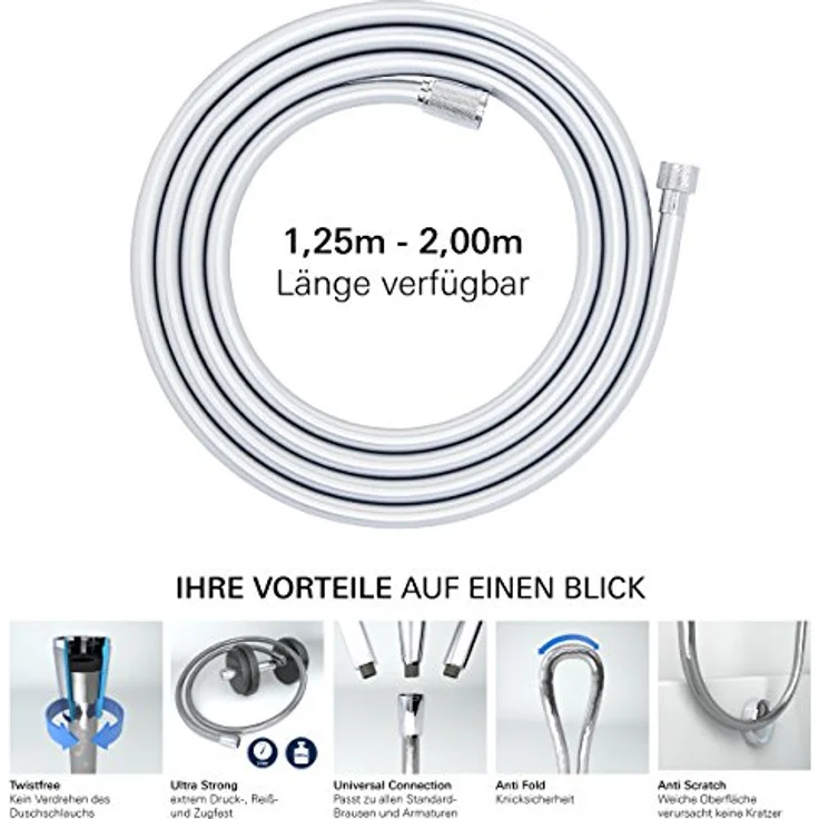 GROHE Silverflex Brausen & Duschsysteme Brauseschlauch chrom |28362000 – Bild 4