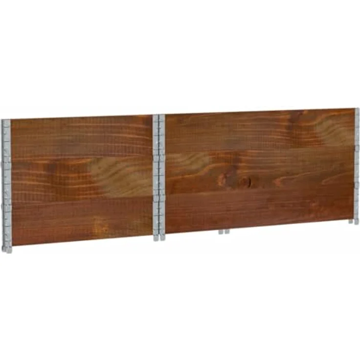 vidaXL Paletten-Aufsatzrahmen 3-fach 120x80 cm Massivholz Kiefer (4010311) grau ab 90,44