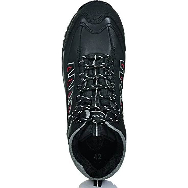 BIG Arbeitsschutz RUNNEX® S3-Sicherheitsschnürstiefel LightStar, Alu-Protection, SRC, schwarz/rot, hydrophobiertes Glattleder – Bild 4