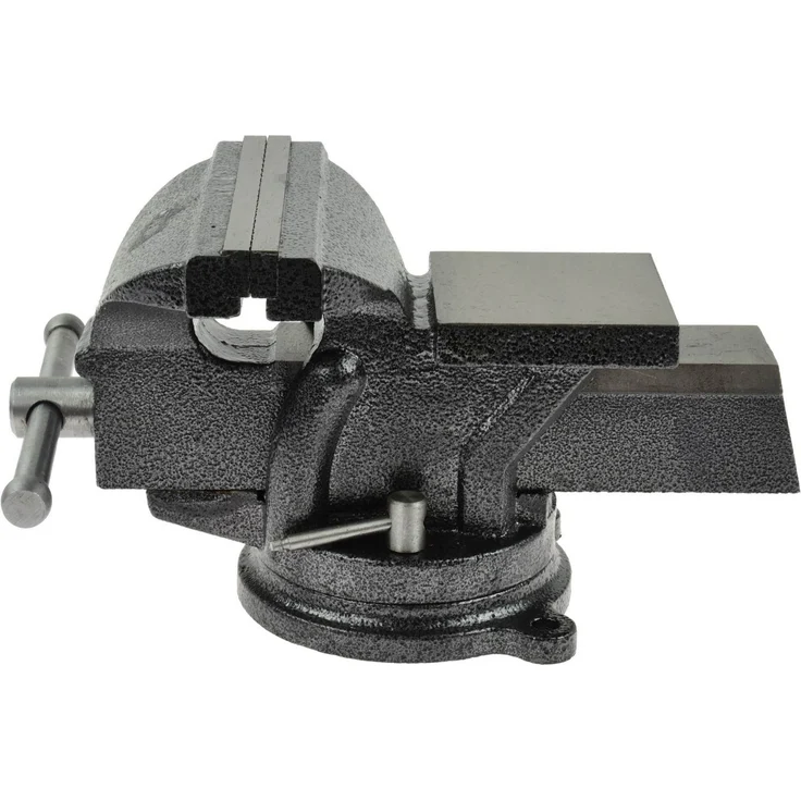 TRIZERATOP Schraubstock 150mm mit Amboss, 360° Drehbar, hochwertige Materialien, Stahlbacken mit Kreuzschliff, robuste Konstruktion