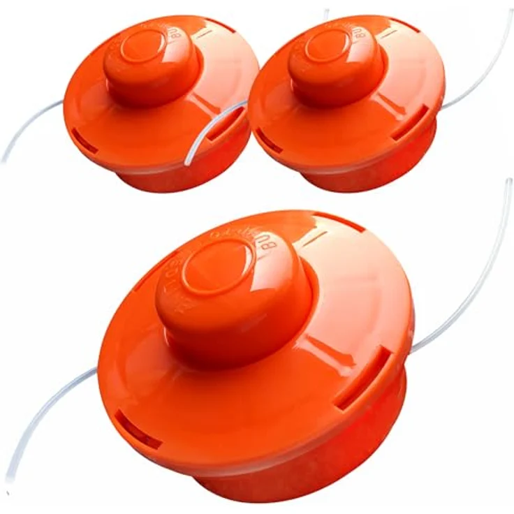 NEMAXX Fadenspule mit Doppel-Nylonschnur und Tippautomatik, Orange – Bild 2