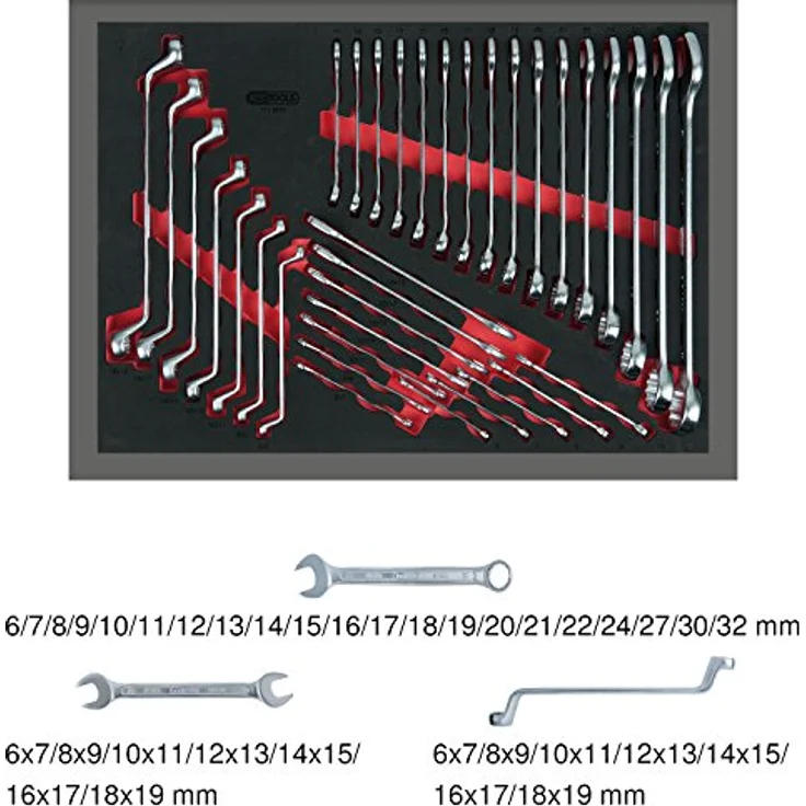 KS Tools Werkzeugkoffer, Universal Systemeinlagen-Satz mit 515 hochwertigen Werkzeugen, öl- und chemikalienbeständig – Bild 5