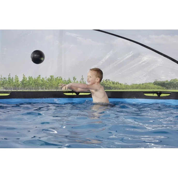 EXIT Swimming Pool Sonnendach, Abdeckhaube Ø 360 cm klappbar, Poolüberdachung 0,16 mm Folienstärke, rund mit Stahlrohr – Bild 5