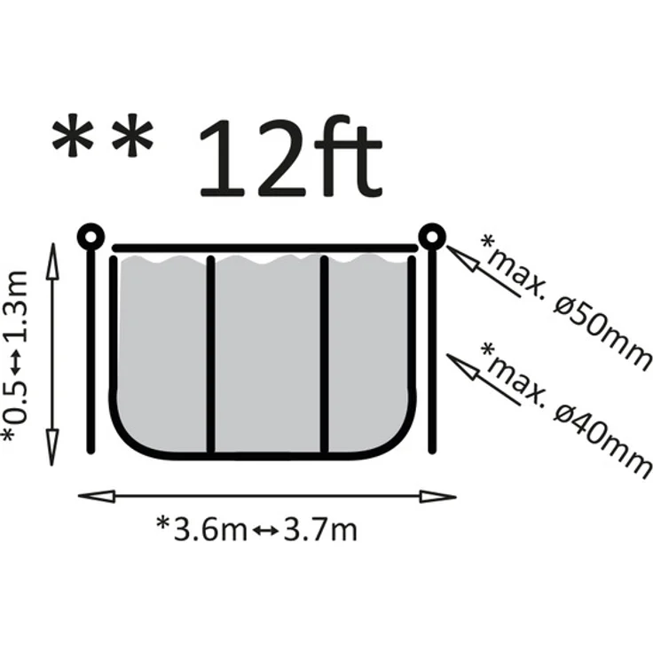 EXIT Swimming Pool Sonnendach, Abdeckhaube Ø 360 cm klappbar, Poolüberdachung 0,16 mm Folienstärke, rund mit Stahlrohr – Bild 2