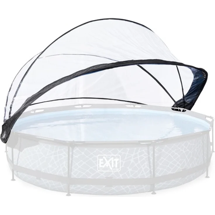 EXIT Swimming Pool Sonnendach, Abdeckhaube Ø 360 cm klappbar, Poolüberdachung 0,16 mm Folienstärke, rund mit Stahlrohr – Bild 3