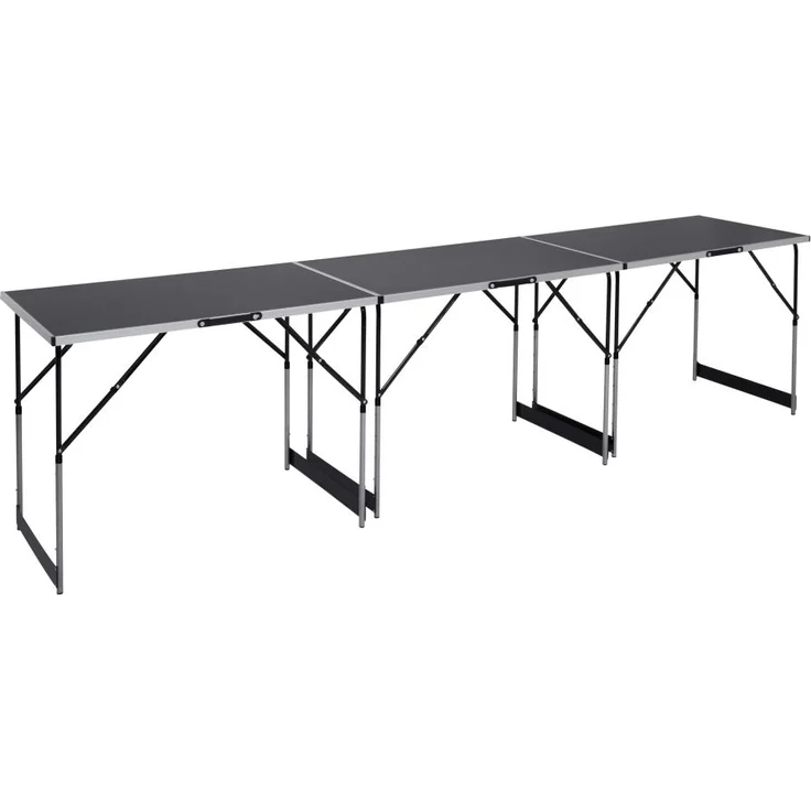 Meister Multifunktionstisch 3-teilig - 30 kg Tragkraft je Tisch (100 x 60 cm) - 4-fach höhenverstellbar - Klappfunktion - Party Tisch - Tapeziertisch - Flohmarkttisch - Beistelltisch – Bild 5