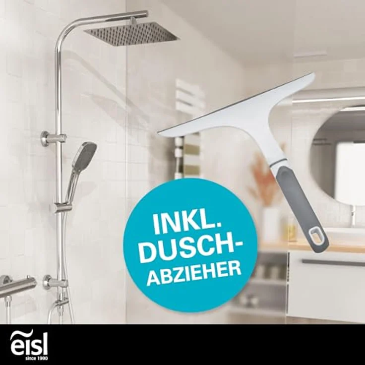 Eisl Brausegarnitur EASY DELUXE, Regendusche, höhenverstellbar, inkl. Duschabzieher – Bild 4