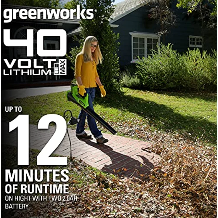 Greenworks 40V Akku-Axial-Laubbläser inklusive 2Ah Akku mit Ladegerät - 2400807UA – Bild 5