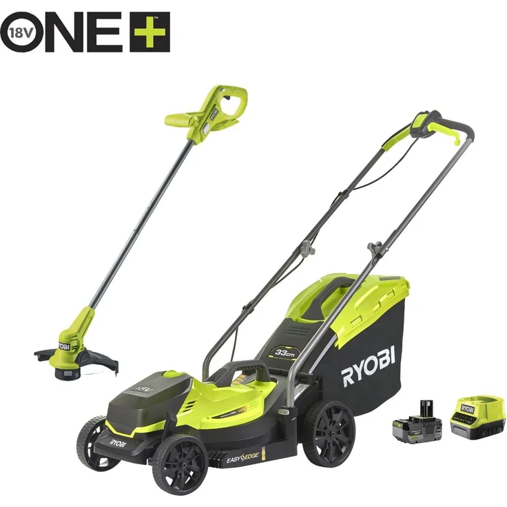 Ryobi Akkurasenmäher OLM1833LT23A-140, 18 VOLT ONE+, 33 cm Schnittbreite, Li-Ion, grün