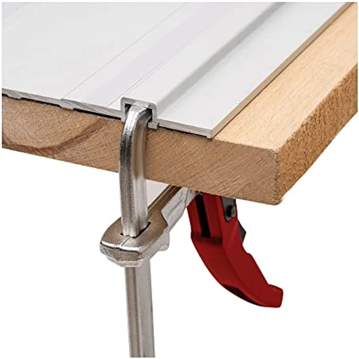 STIER Ganzstahl-Hebelzwinge SHZ 160/60, Fixierung von Führungsschienen diverser Hersteller, Hebelmechanismus, Handzwinge, Zwinge, Tischzwinge, Einhandzwinge, Schnellspannzwinge – Bild 2