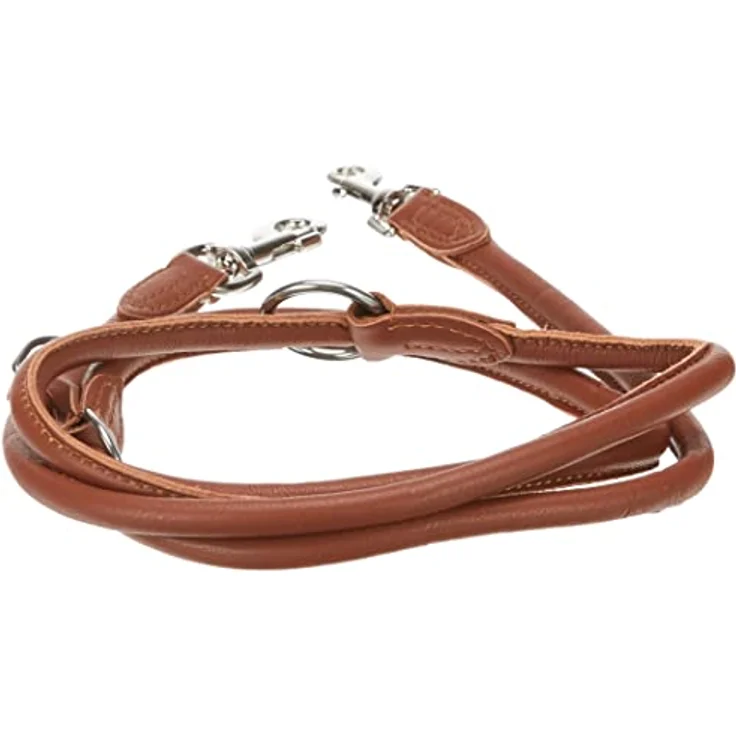 Kerbl 81098 Rundleder-Führleine Roma 200 cm, 8 mm, cognac – Bild 3