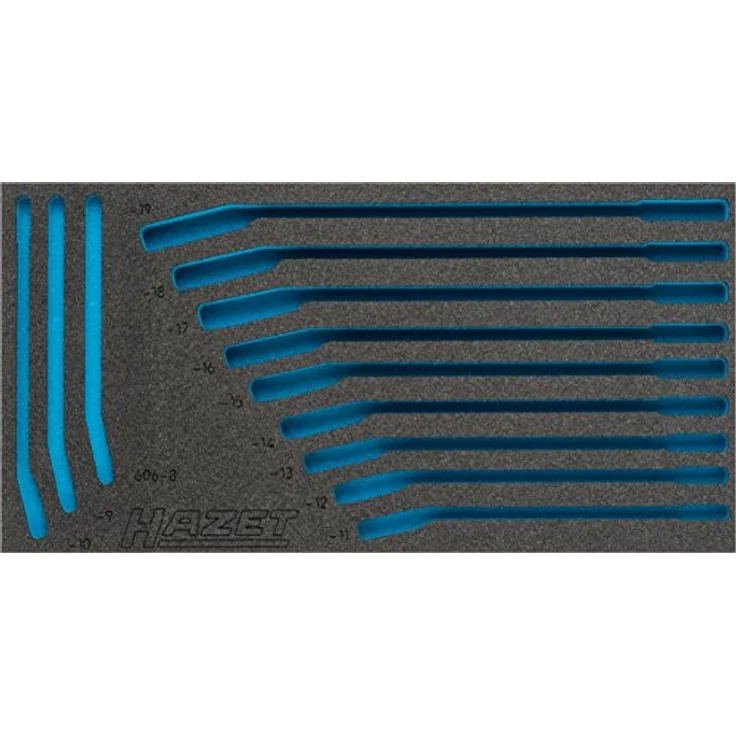 Hazet 2K-Weichschaum-Einlage 163-385L, leer, Made in Germany, für 163-385/12 ? 606 N/12, 343 mm x 175 mm x 40 mm – Bild 2