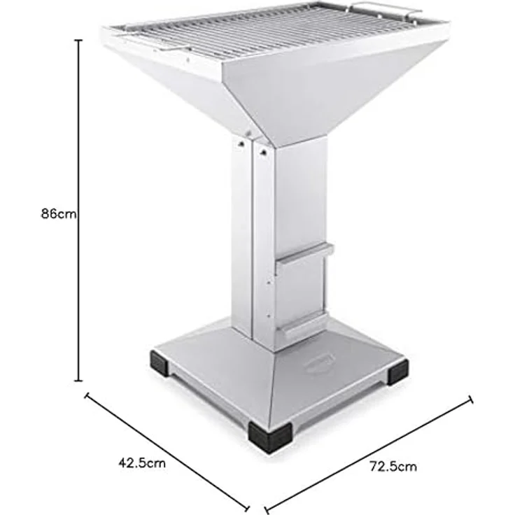Thüros T4 Holzkohlegrill, Plattenfuß, Grillfläche 40 x 60 cm – Bild 4