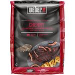 Weber Holzpellets - Kirschholz (8kg), natürliche Pellets für fruchtiges Räucheraroma, perfekt für Schwein und Geflügel, passend für alle Pellet Grills