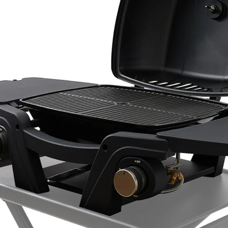 TAINO MAHTO Gasgrill klein Tischgrill Balkongrill Gas 2 Brenner Schwarz – Bild 6