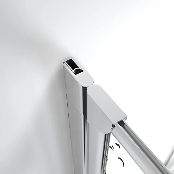 Schulte Duschwand für Badewanne D1700 01 01, 70-80 cm, Kunstglas Softline hell, alunatur, langlebig, einfache Montage – Bild 4