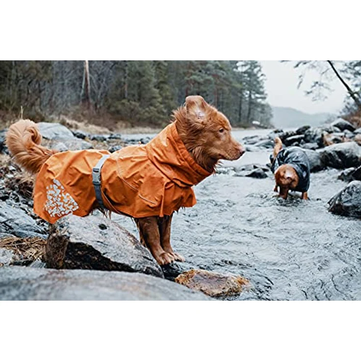 Hurtta Monsoon Hunde-Regenmantel, Sanddorn, 50,8 cm – Bild 2